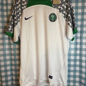 New Nike White and Green Nigeria Men's Soccer Jersey 2022/23